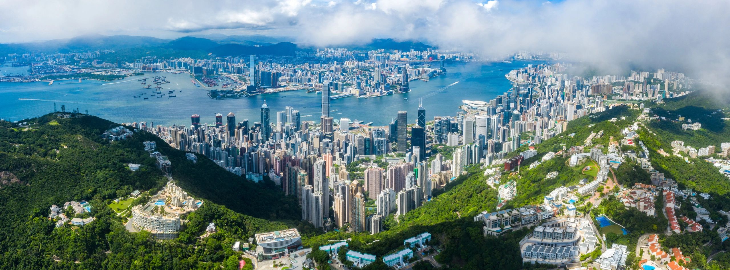 Hong Kong skyline representing financial hub status